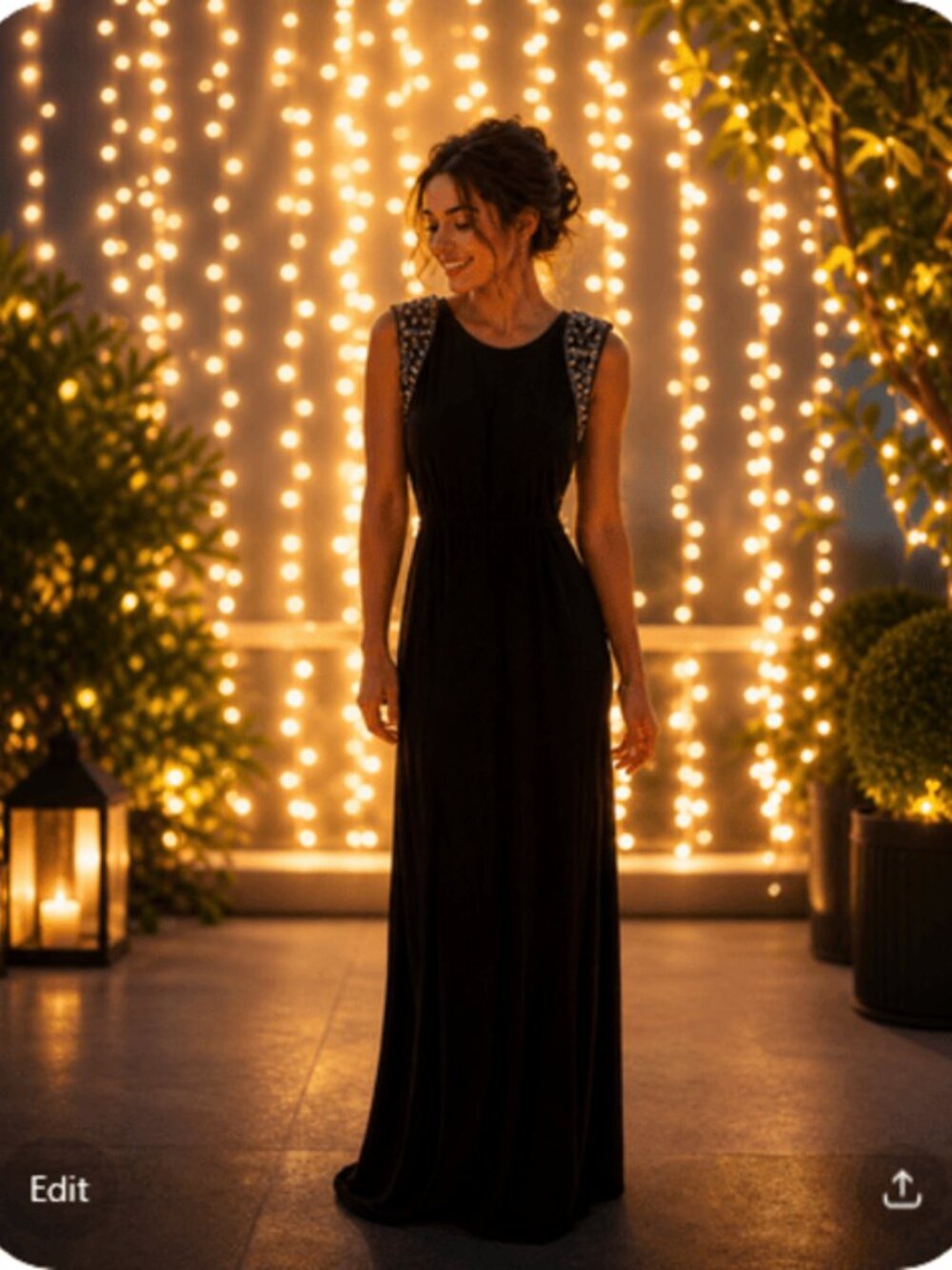B Darlin Black womans Long Dress cocktail formal evening sequined size 2…